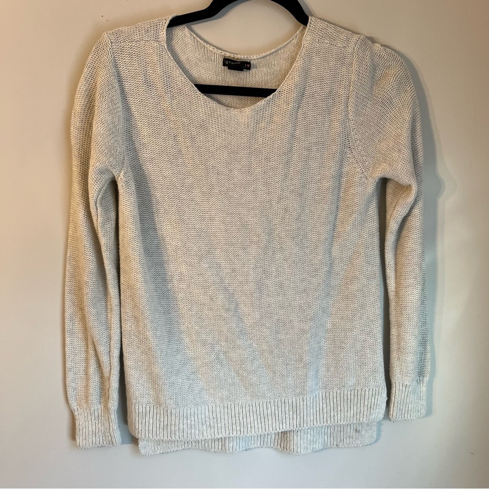 Beige Long Sleeve Knit Sweater